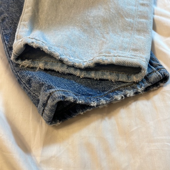 PacSun Two-toned Denim Slim Taper Jeans Colorblock Light and Dark Wash - Picture 5 of 5